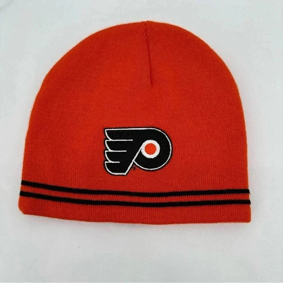 Philadelphia Flyers Knit Hat Towel One Size Orange Fan Gear - Picture 2 of 9